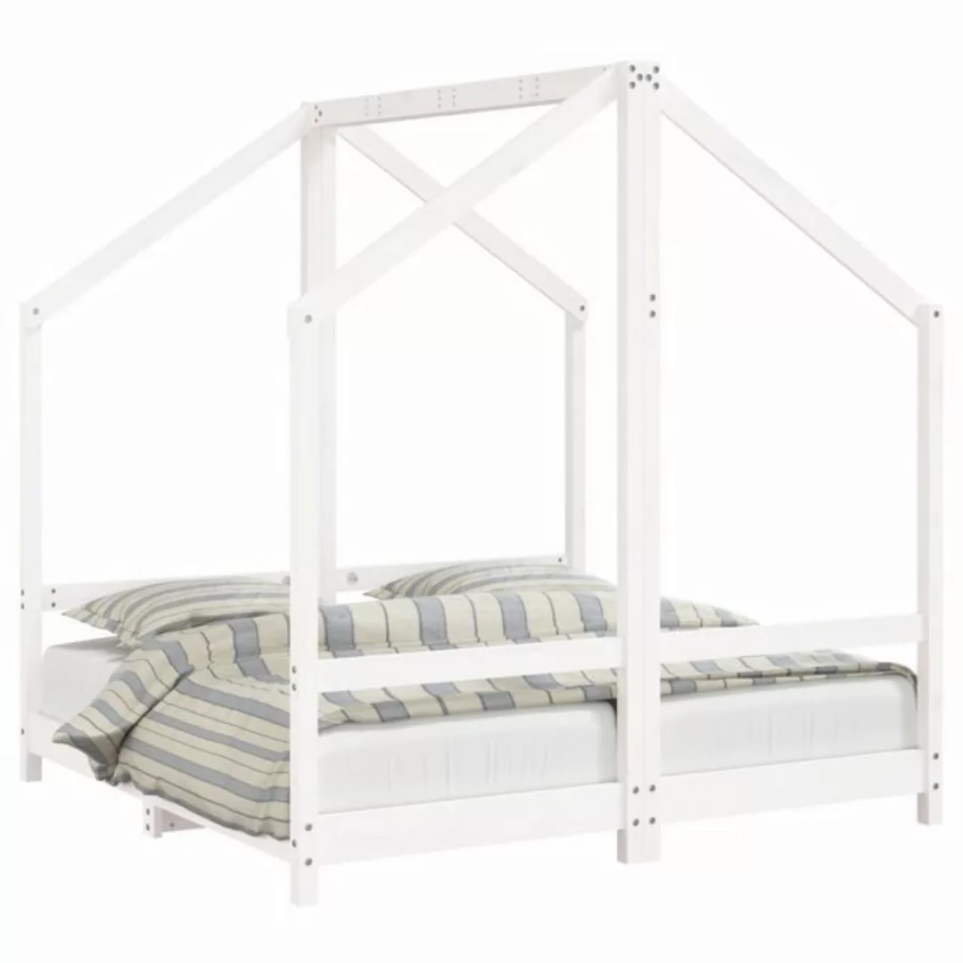 vidaXL Kinderbett Kinderbett Weiß 2x70x140 cm Massivholz Kiefer günstig online kaufen