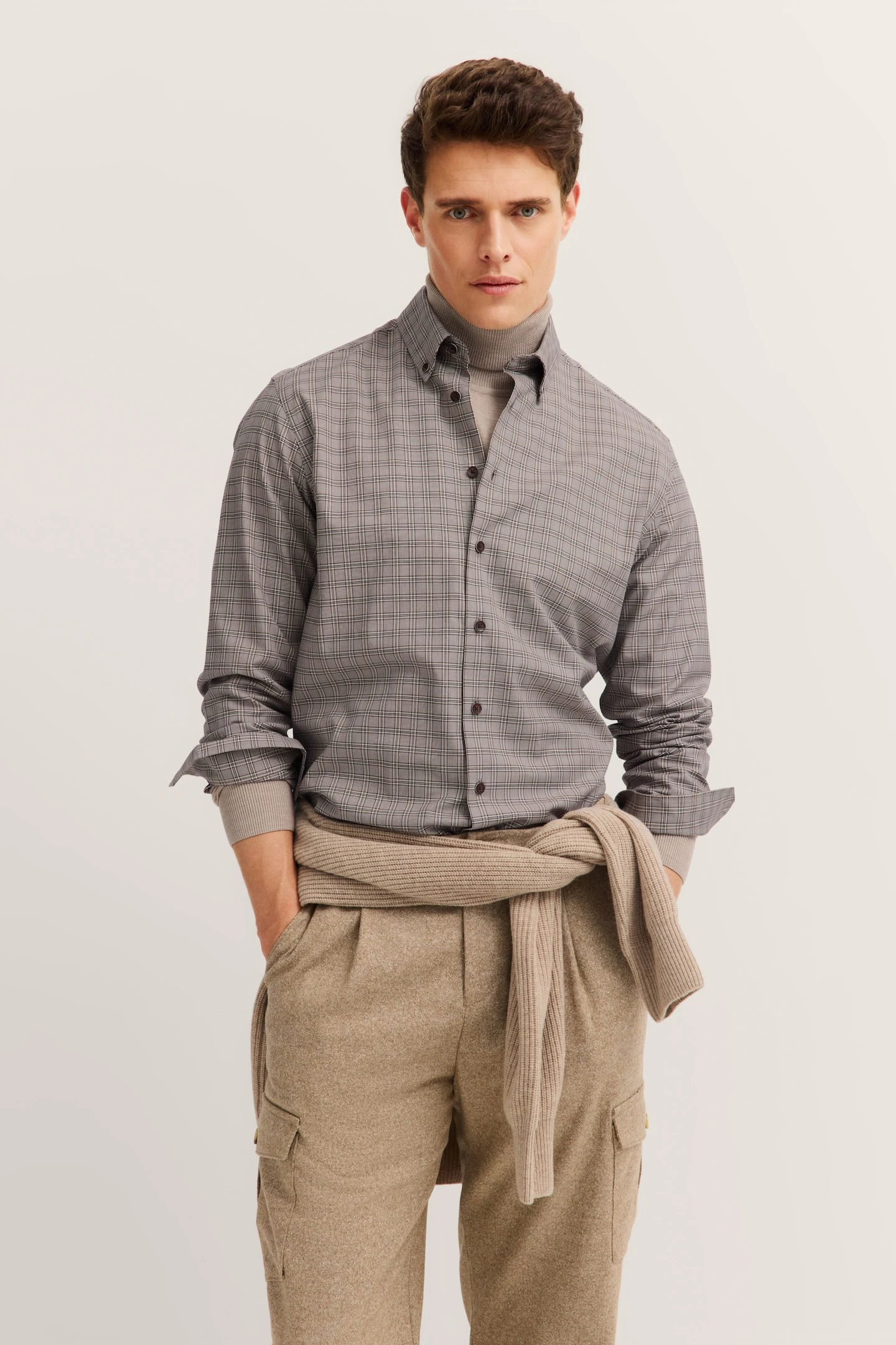 bugatti Langarmhemd "Easy Care", kariert mit Button-Down-Kragen günstig online kaufen