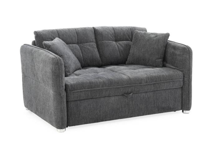 Schlafsofa nach vorne ausziehbar inkl Bettkasten und Armlehnverstellung Gra günstig online kaufen