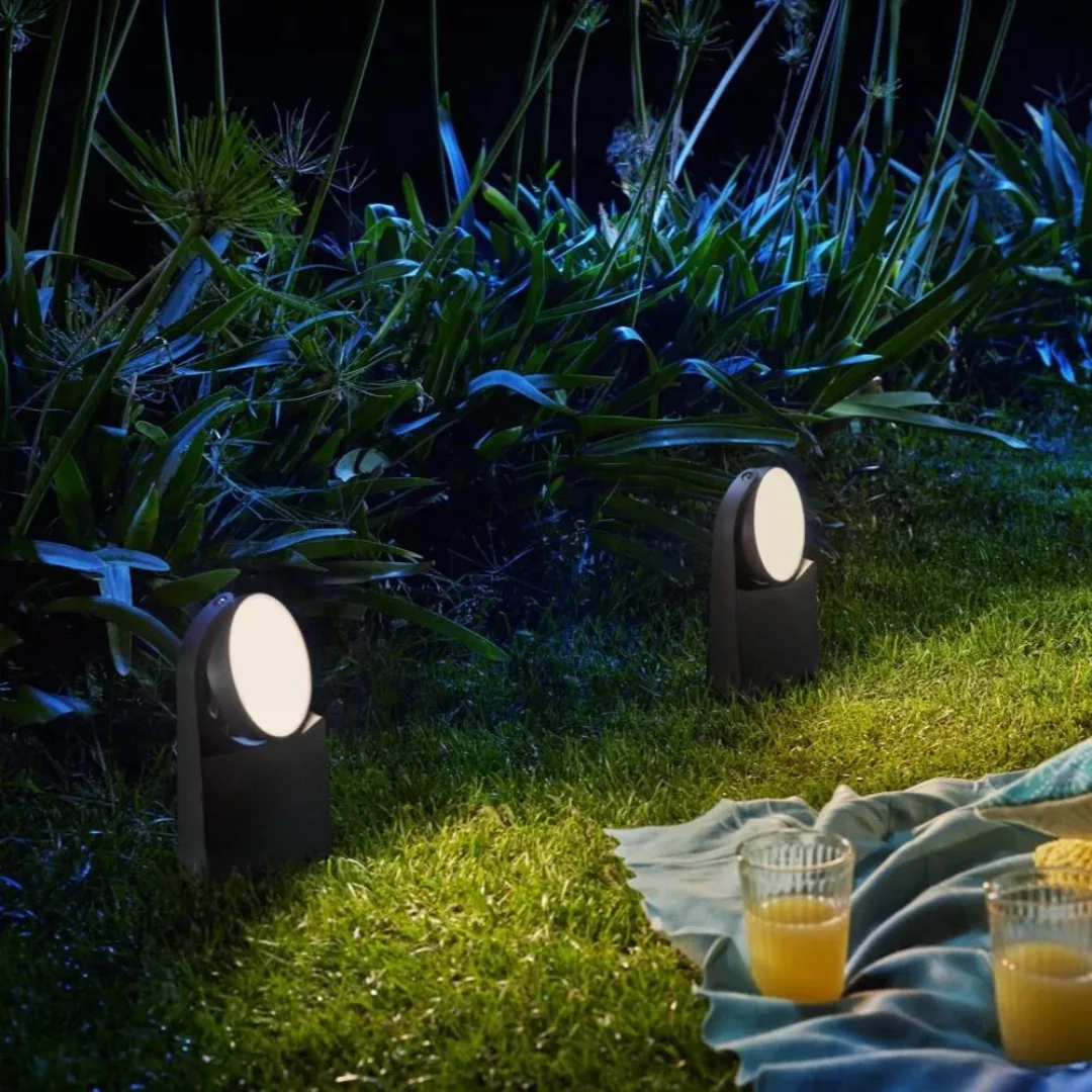 Philips LED Wegeleuchte Mimosa in Anthrazit 7W 650lm IP44 günstig online kaufen