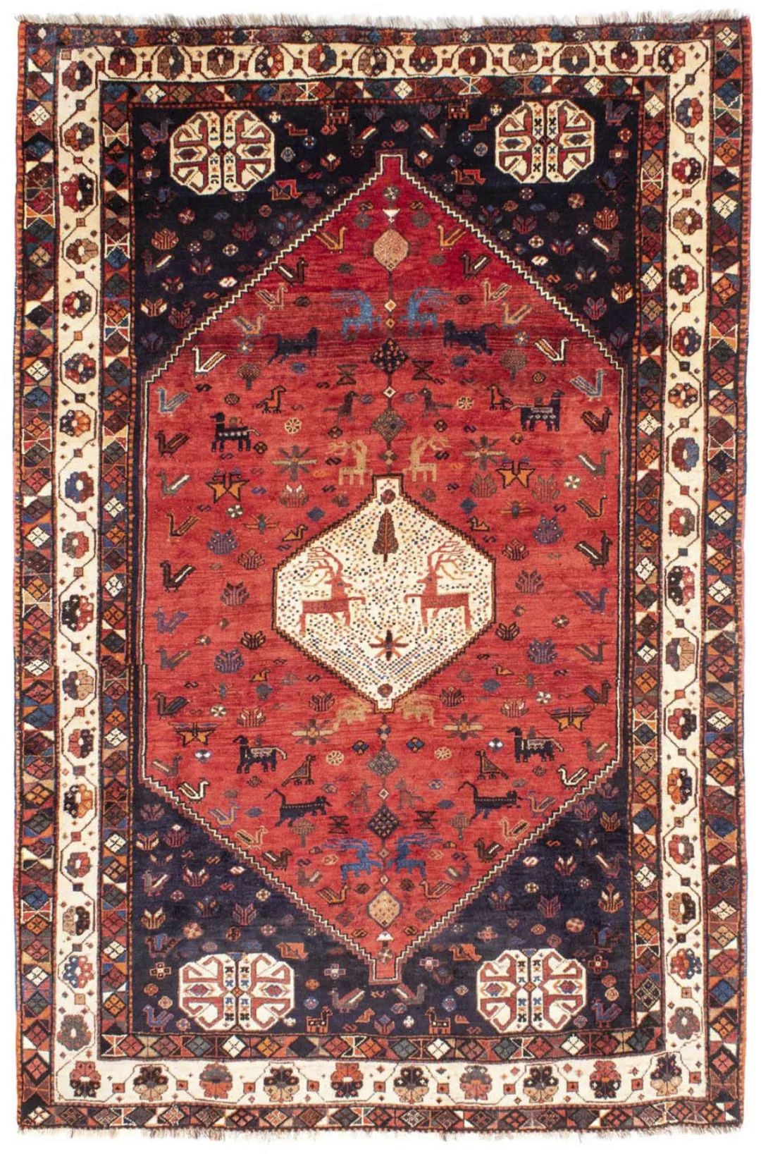 morgenland Wollteppich »Shiraz Medaillon Rosso scuro 300 x 205 cm«, rechtec günstig online kaufen