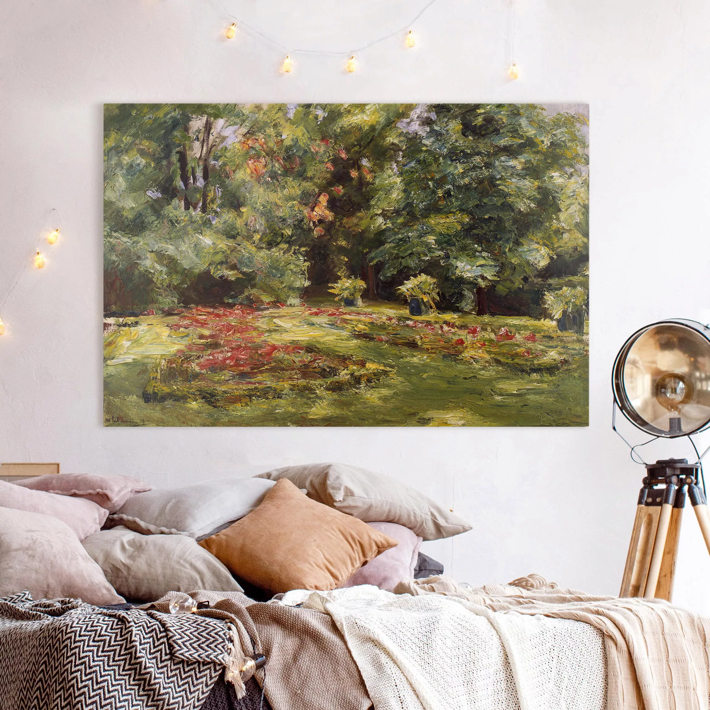 Leinwandbild - Querformat Max Liebermann - Blumenterrasse im Wannseegarten günstig online kaufen