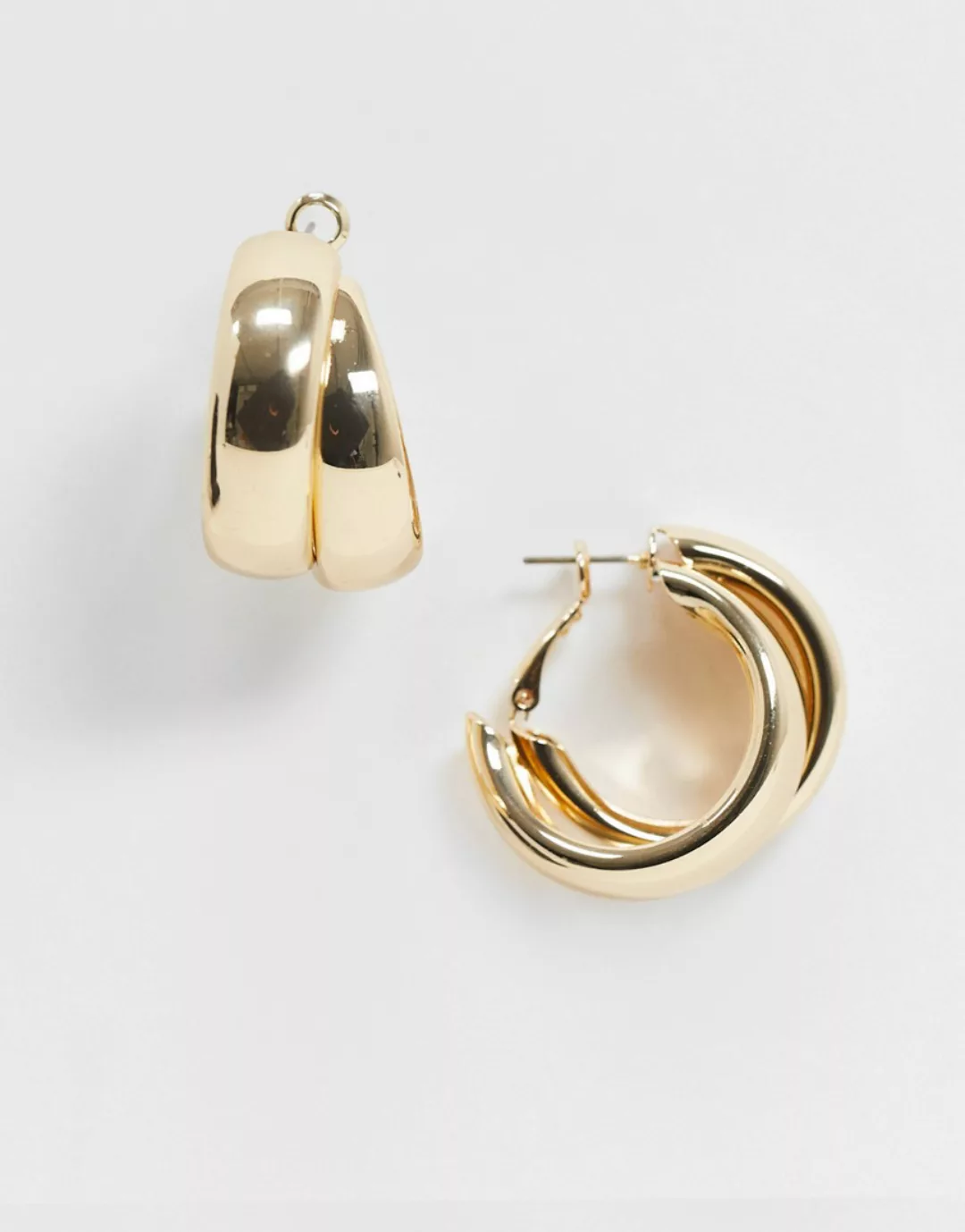 ASOS DESIGN – Goldene Ohrringe mit überkreuztem Design günstig online kaufen