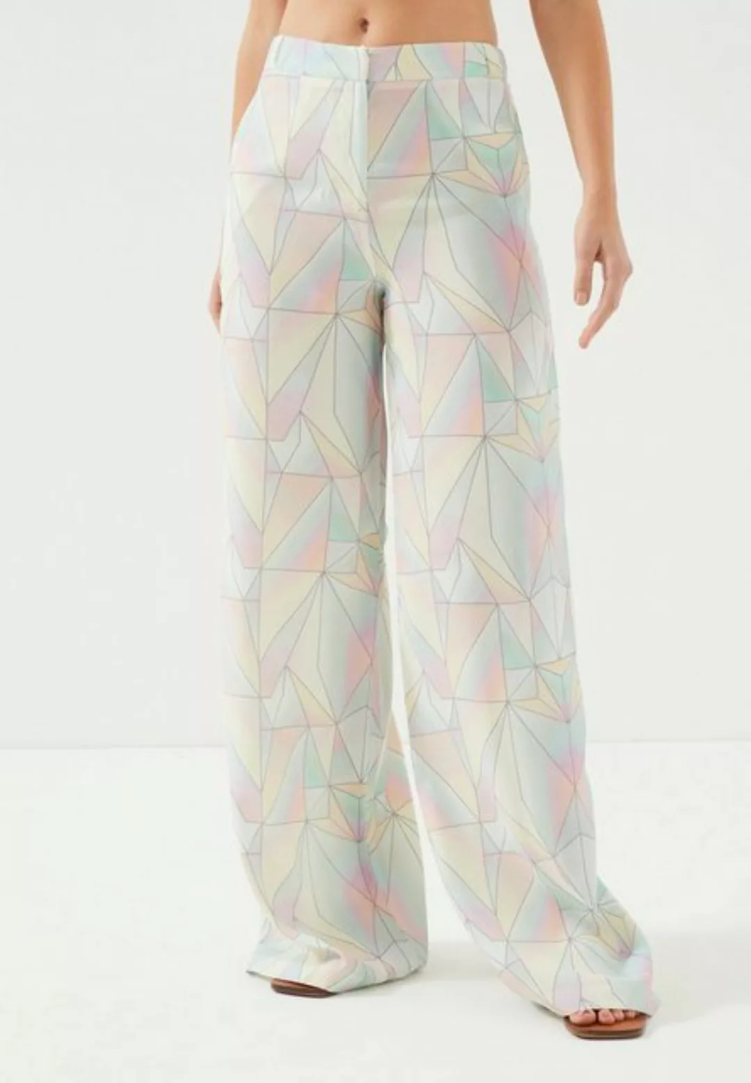 Just Like You Palazzohose Geometrisch gemusterte Palazzo-Damenhose mit elas günstig online kaufen