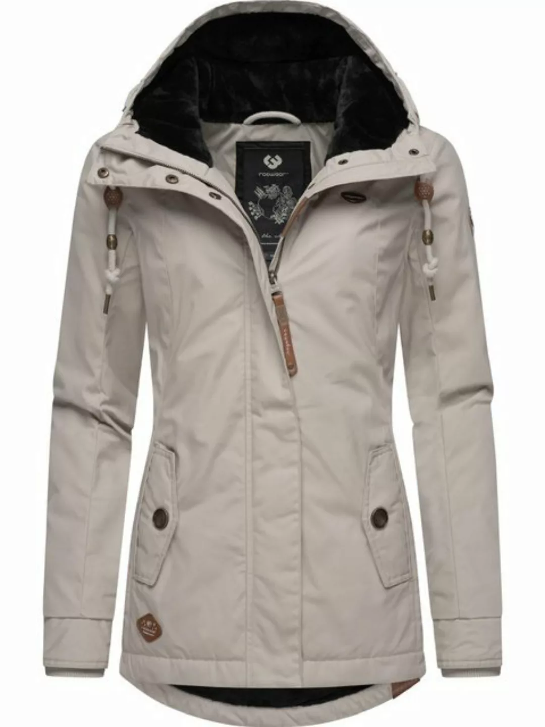 Ragwear Winterjacke Monade Damen Winterparka mit Kapuze und m. Fleece gefüt günstig online kaufen