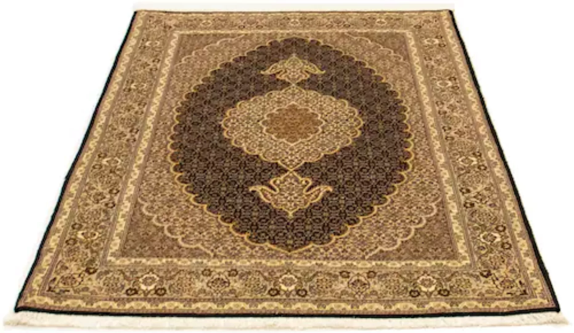 morgenland Teppich »Täbriz 50 Raj Teppich handgeknüpft dunkelblau«, rechtec günstig online kaufen