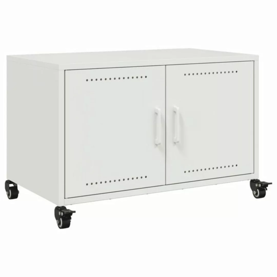 vidaXL TV-Schrank TV-Schrank Weiß 68x39x43,5 cm Kaltgewalzter Stahl (1-St) günstig online kaufen