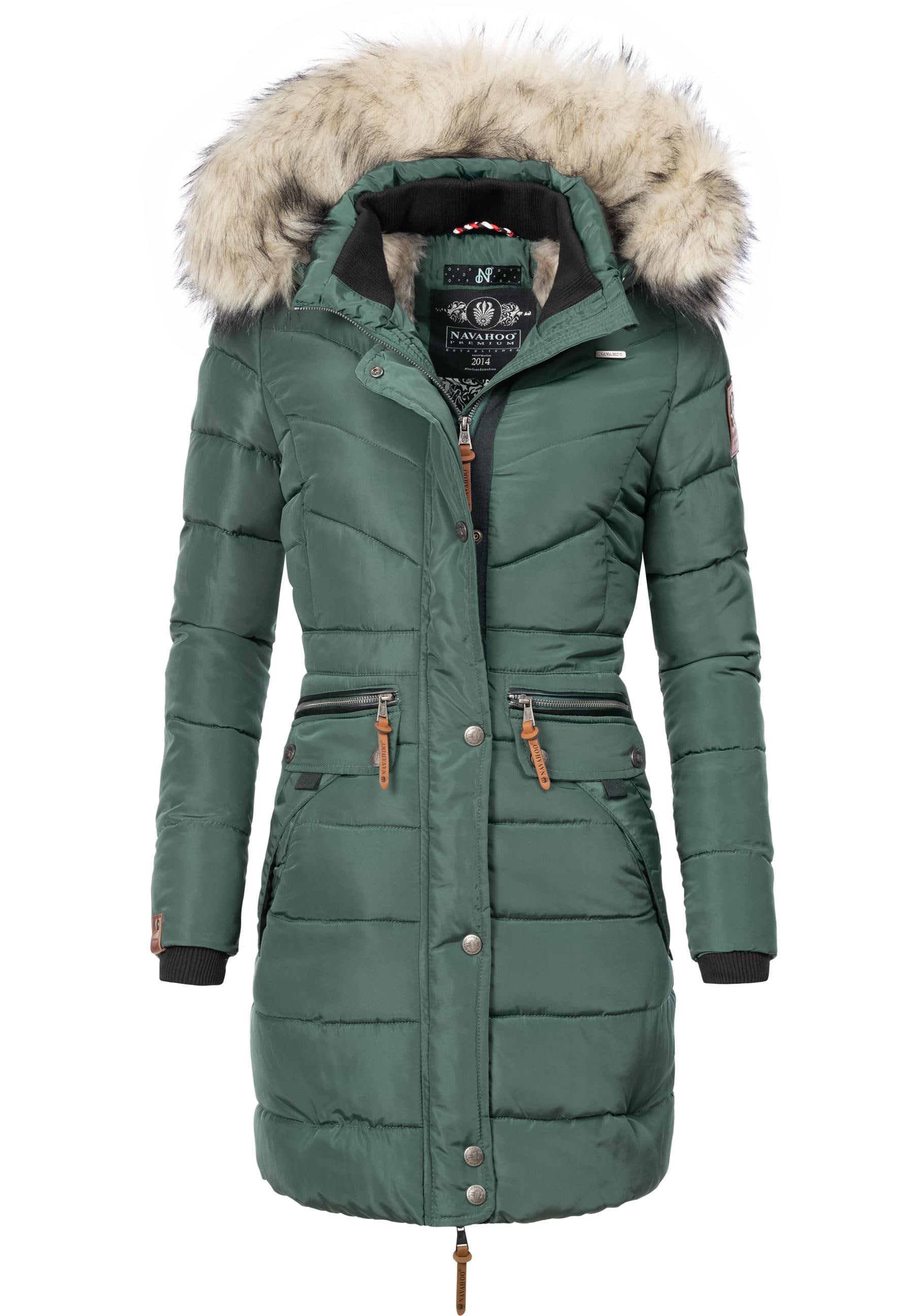 Navahoo Steppmantel "Paula", stylischer Winter Parka m. edlem Fellimitat günstig online kaufen