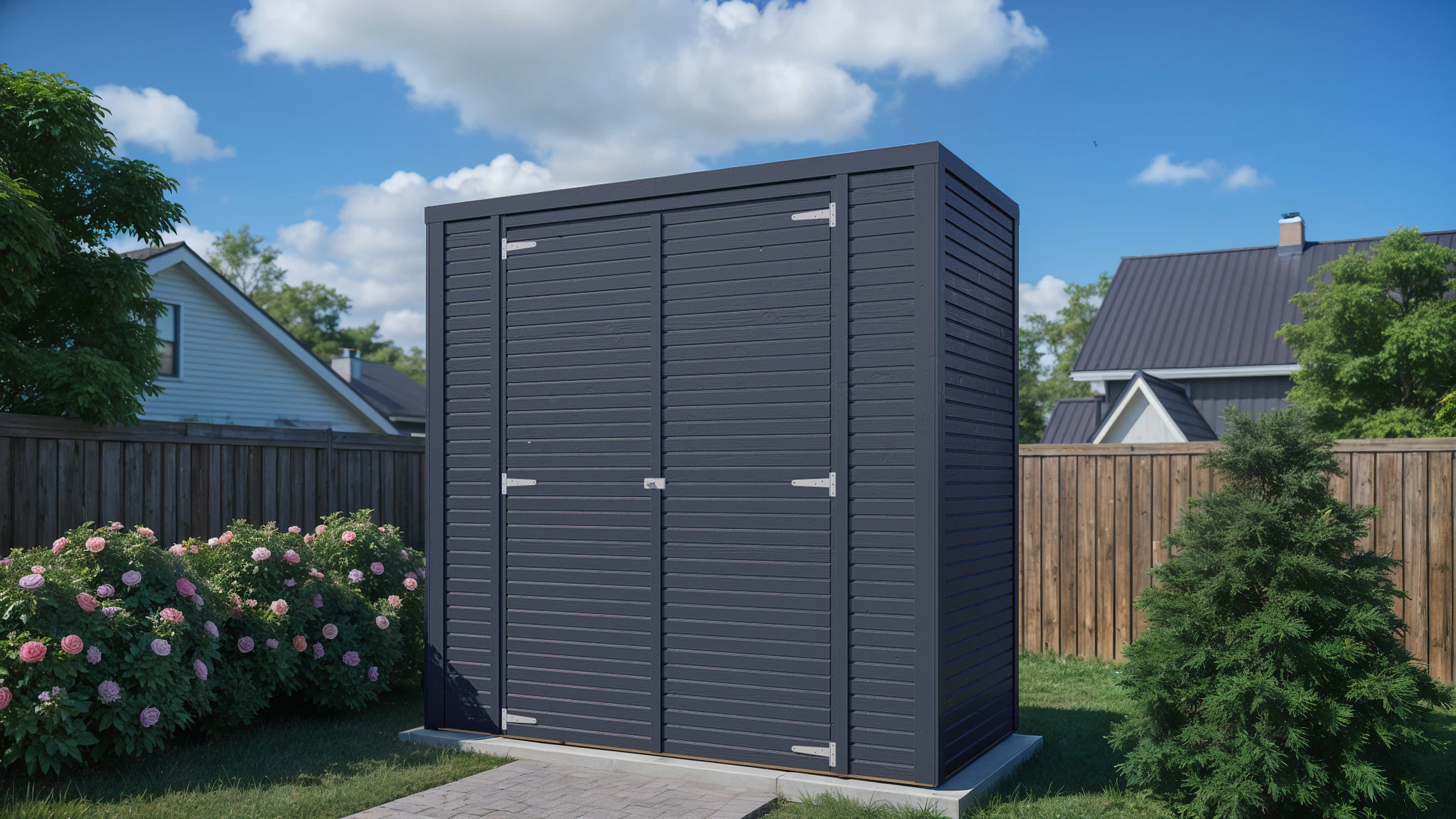 BERTILO Gerätehaus "Box 1, in verschiedenen Farben", Hohe Doppeltür, hohe W günstig online kaufen