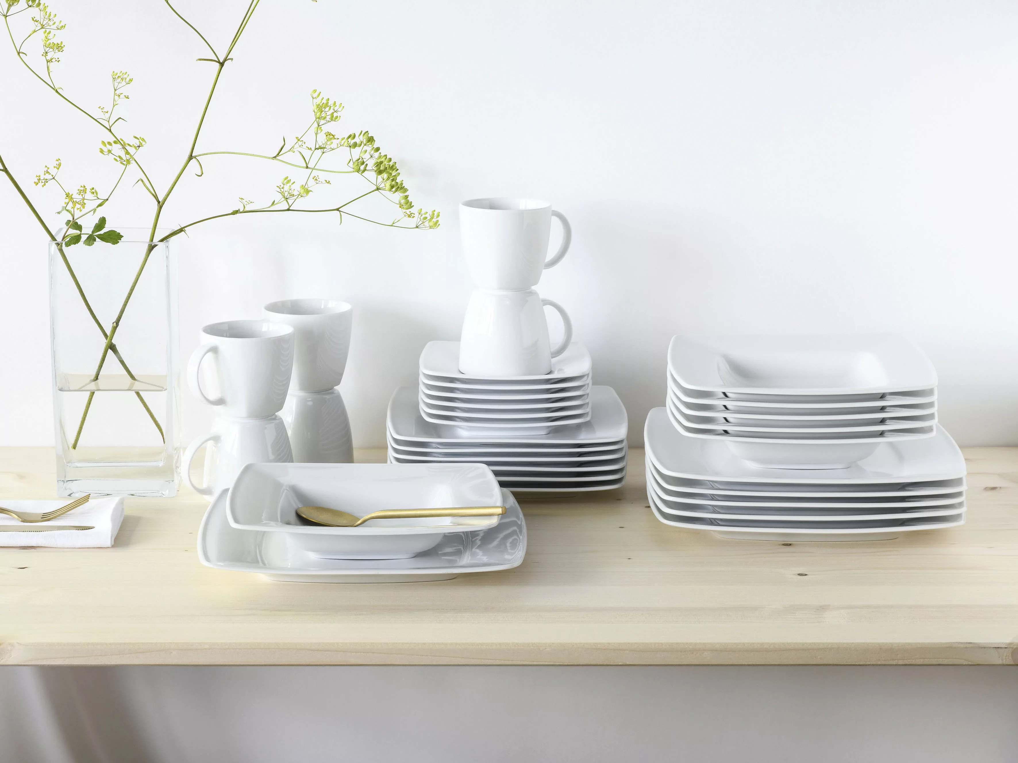 CreaTable Kombiservice »Victoria Weiss«, (Set, 30 tlg.) günstig online kaufen