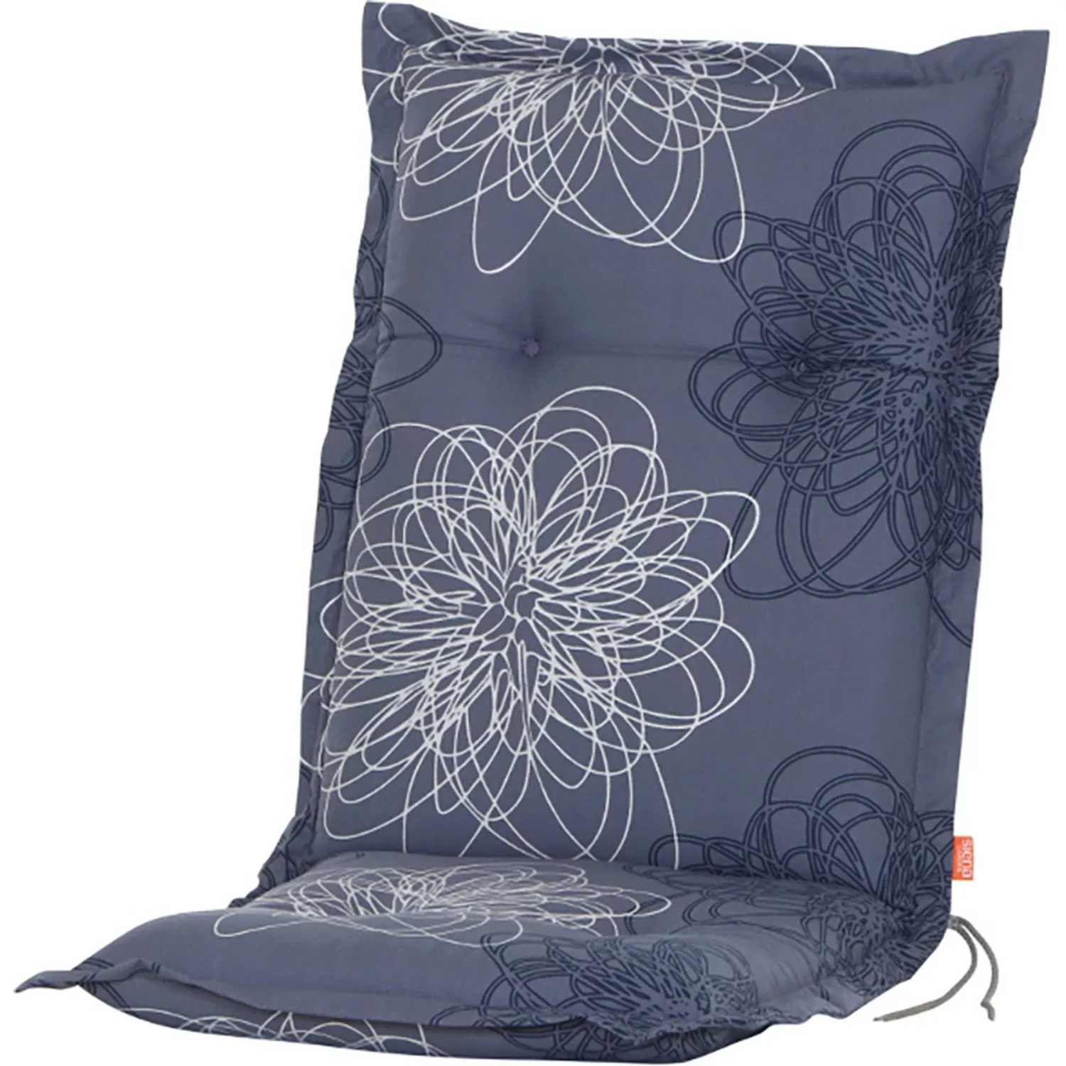 Siena Garden Xora Auflage zu Sessel Blume blau ca. 110x48x8 cm günstig online kaufen