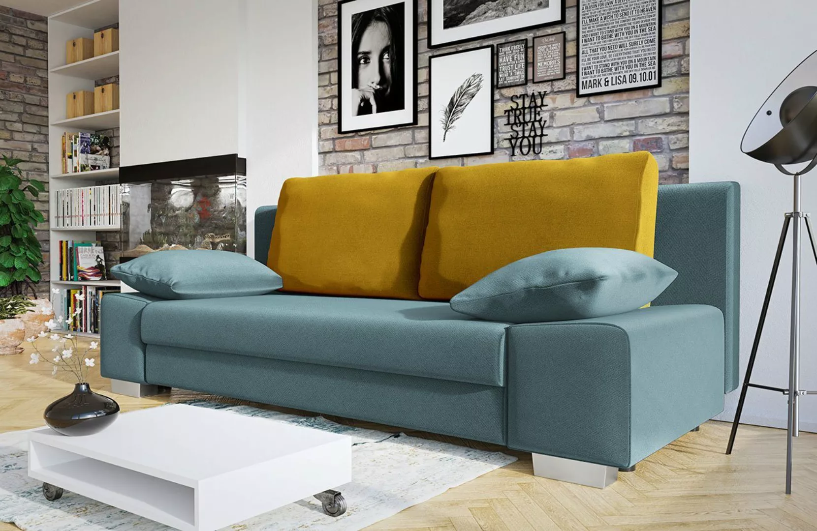 MIRJAN24 Schlafsofa Laura, Couch mit Bettkasten und Schlaffunktion, Stilvol günstig online kaufen