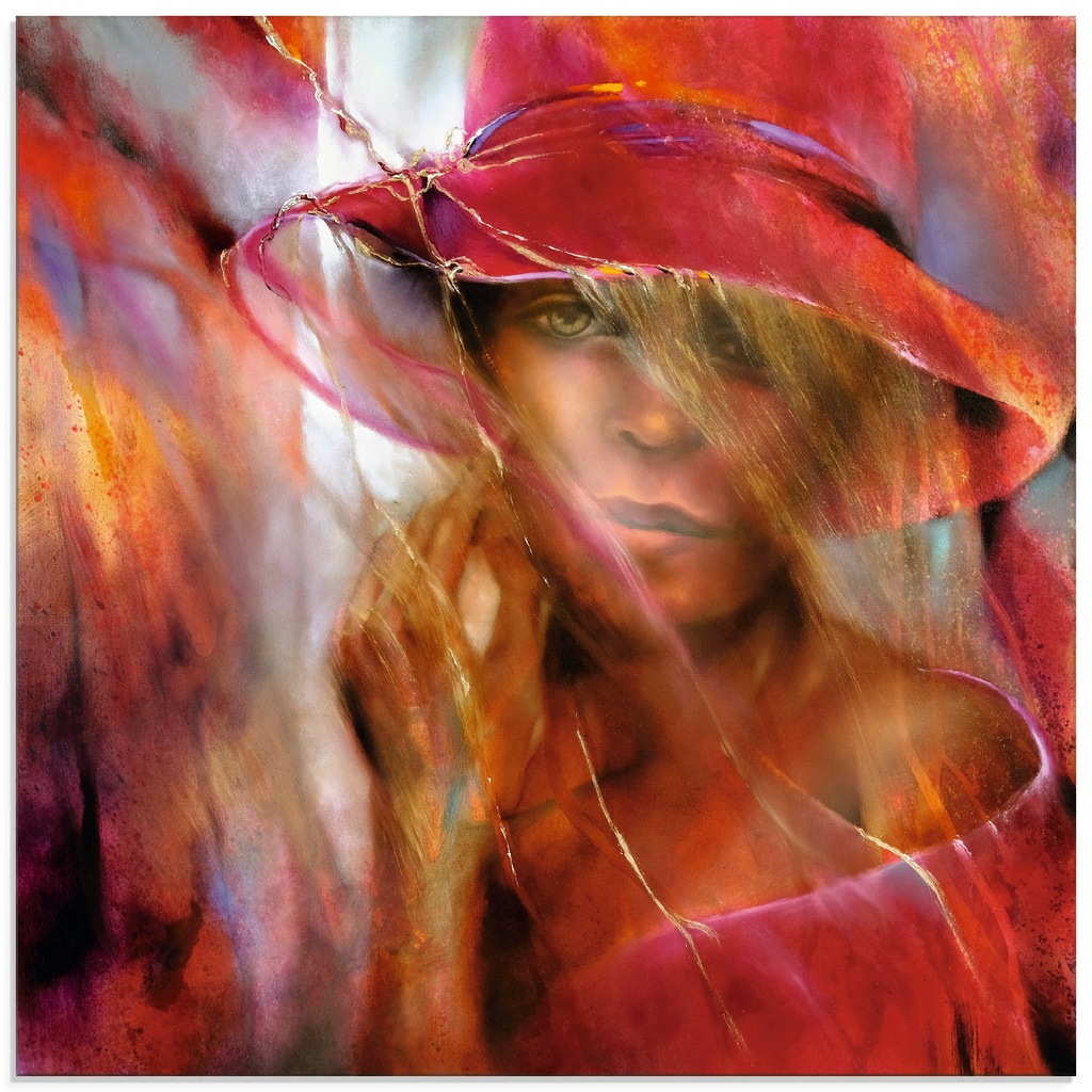 Artland Glasbild "Ella mit Hut", Mode, (1 St.), in verschiedenen Größen günstig online kaufen
