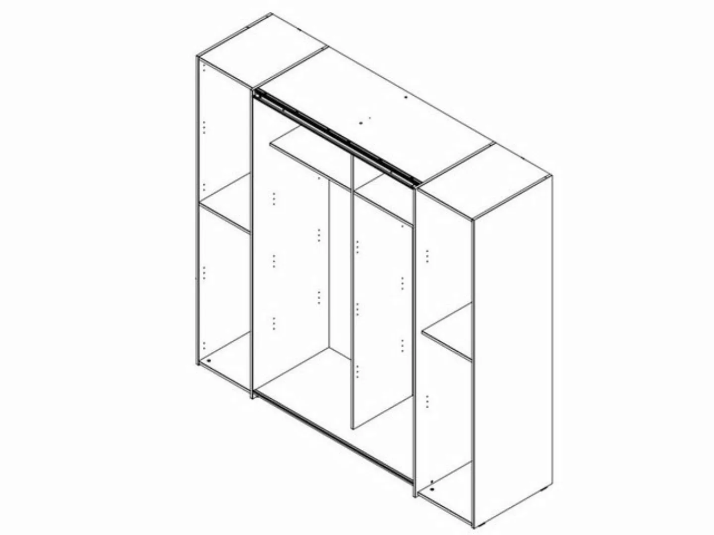 FORTE Kleiderschrank "Kalixtus, TOPSELLER, Made in Europe", (B/H/T ca. 200x günstig online kaufen