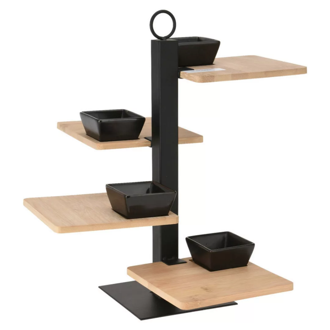 Excellent Houseware Etagere natur Bambus B/H/T: ca. 32x27x15 cm günstig online kaufen