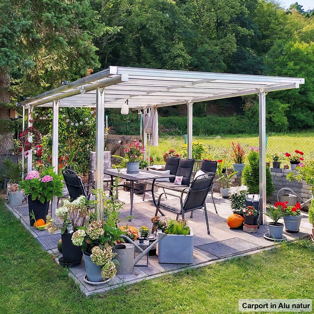 Beckmann Einzelcarport »CPTG«, Aluminium, 270 cm, Anthrazit günstig online kaufen