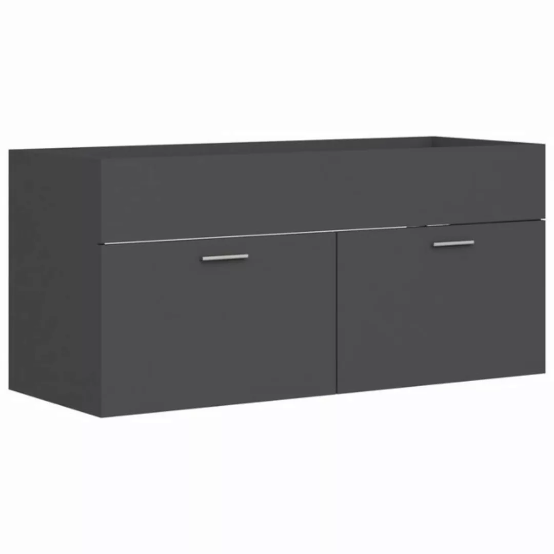 Waschbeckenunterschrank Grau 100x38,5x46 Cm Spanplatte günstig online kaufen