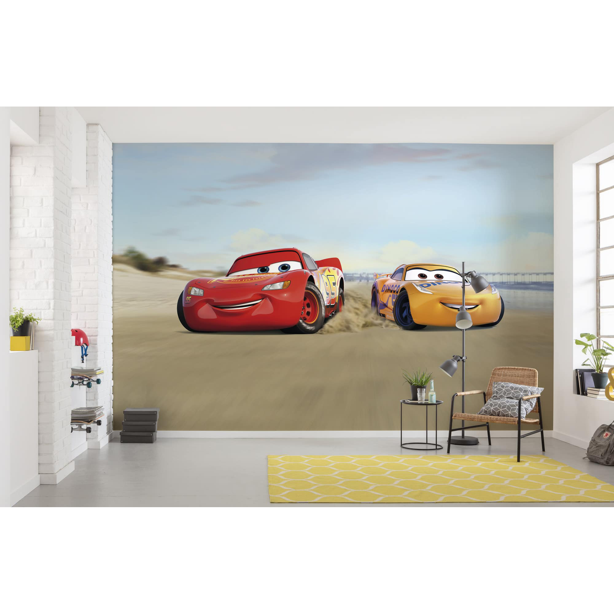 Komar Fototapete Cars Beach Race  368 x 254 cm günstig online kaufen