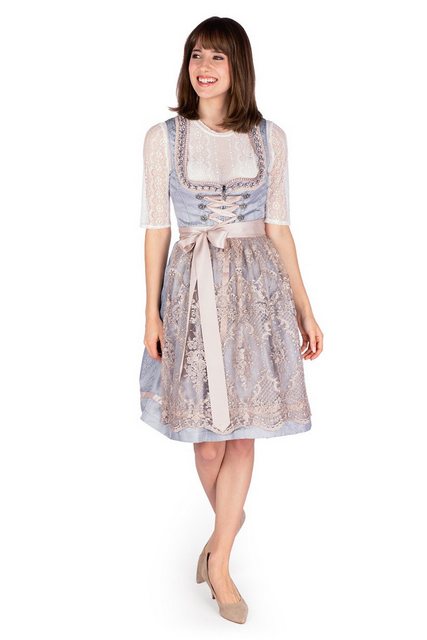 MarJo Dirndl Midi Dirndl 2tlg. - BENITA - eisblau/helltaupe günstig online kaufen