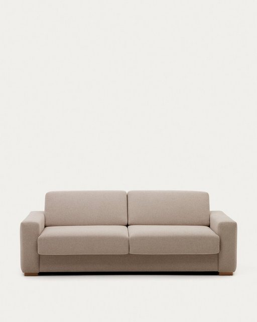 Natur24 Schlafsofa 3-Sitzer-Bettsofa Anley 244 x 89 x 97 cm Beige günstig online kaufen