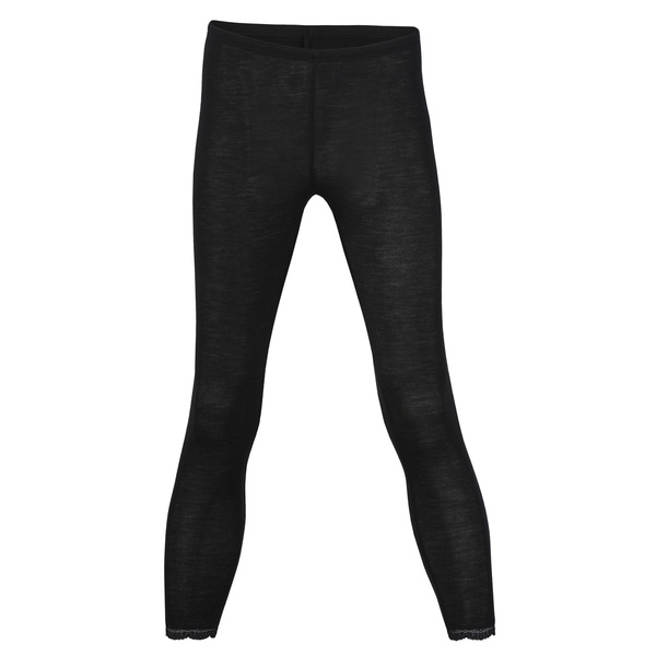 Damen Leggings Mit Spitzenabschluss Bio-schurwolle/seide günstig online kaufen