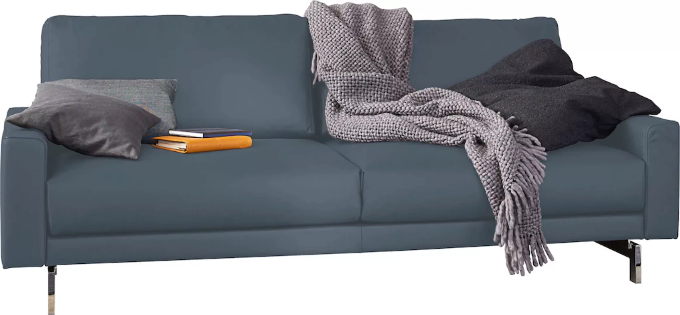 hülsta sofa 2-Sitzer "hs.450", Armlehne niedrig, Fuß chromfarben glänzend, günstig online kaufen