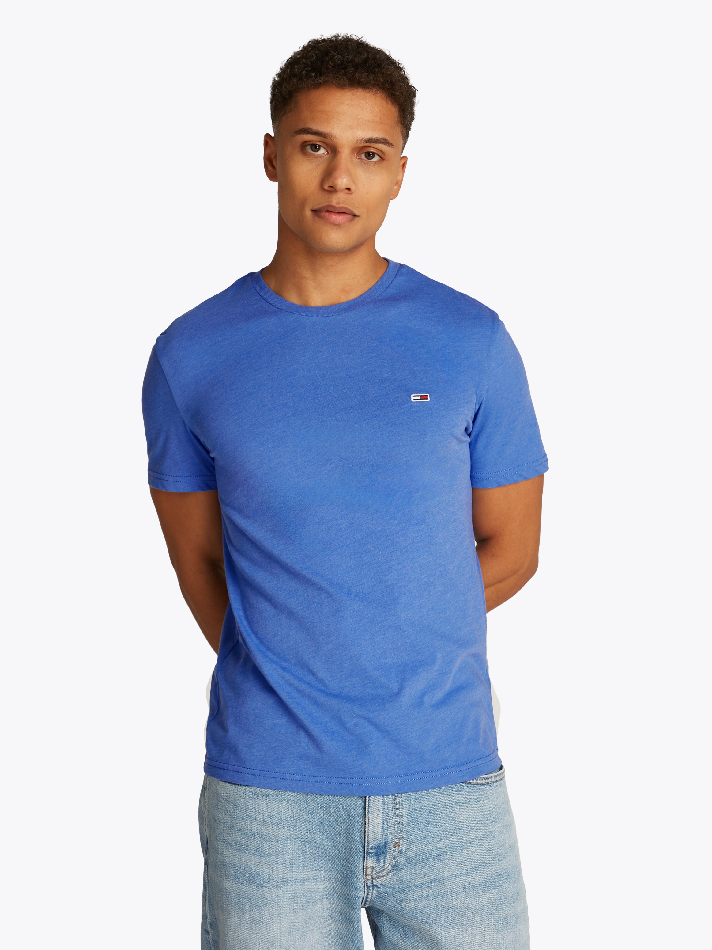 Tommy Jeans T-Shirt "TJM XSLIM JASPE HTR TEE EXT", in Melange-Optik günstig online kaufen