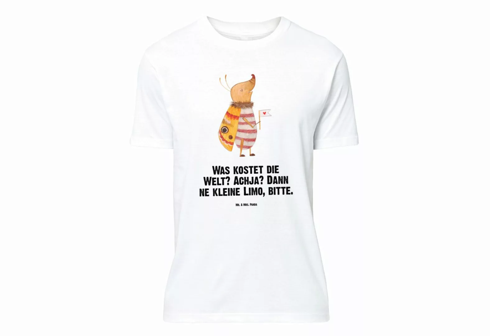 Mr. & Mrs. Panda T-Shirt Nachtfalter mit Fähnchen - Weiß - Geschenk, niedli günstig online kaufen