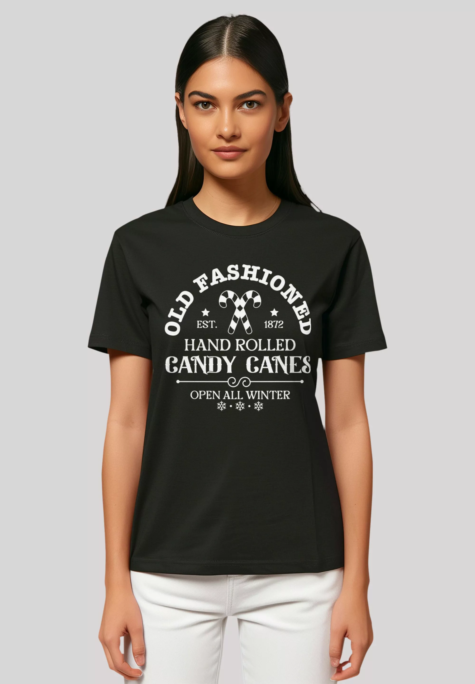 F4NT4STIC T-Shirt "Cany Canes Retro Weihnachts Sign", Premium Qualität günstig online kaufen