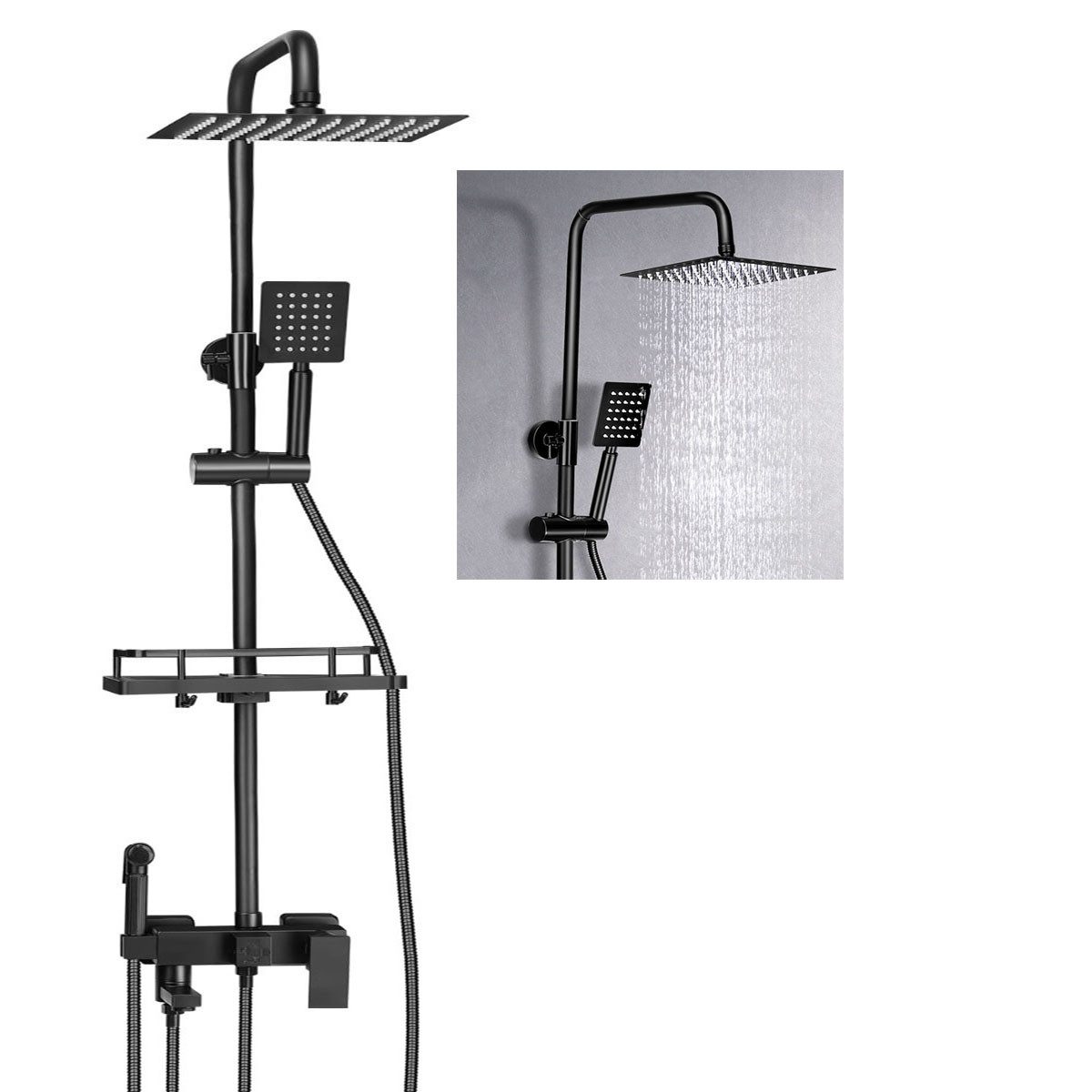 LETGOSPT Brausegarnitur Home Duschsystem Edelstahl Duschsäule, günstig online kaufen