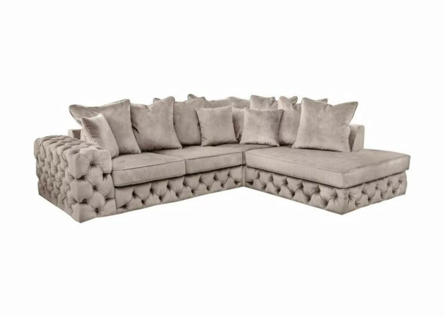 Xlmoebel Ecksofa Ecksofa L-Form Wohnlandschaft Polster Textil Chesterfield, günstig online kaufen