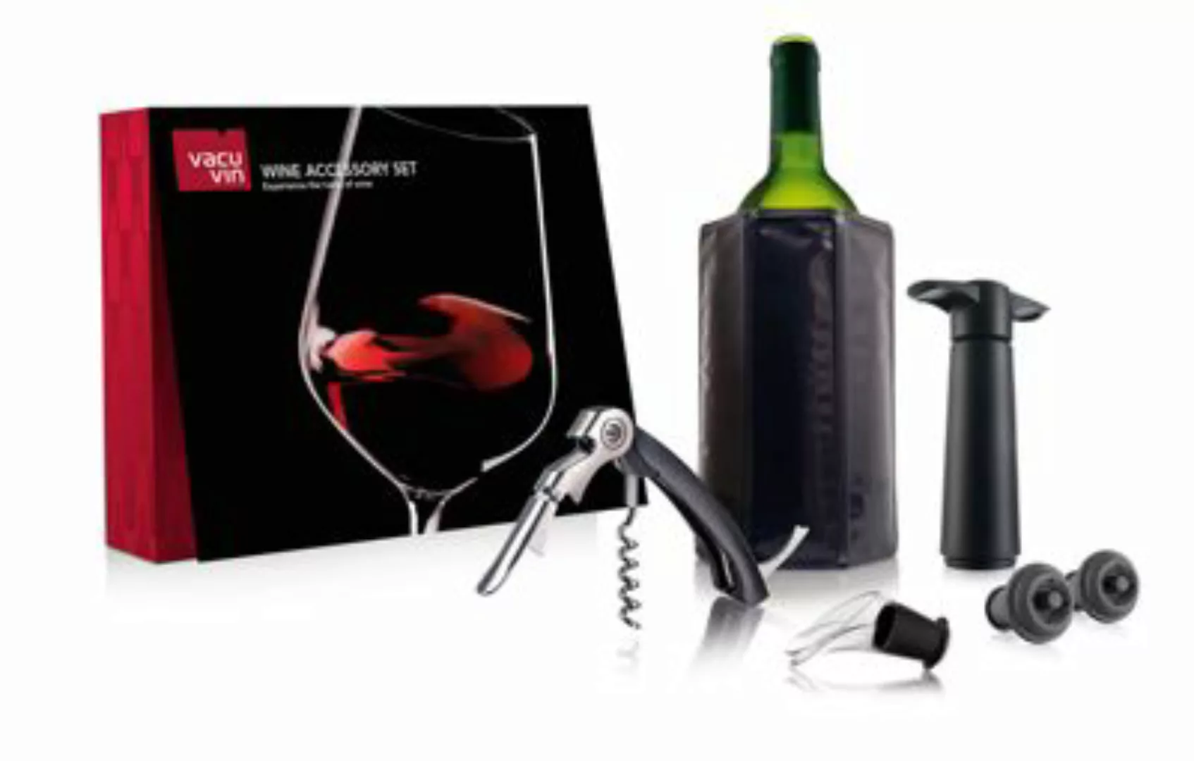 vacu vin Weinzubehörset Experience Geschenkset Kühlmanschetten schwarz günstig online kaufen