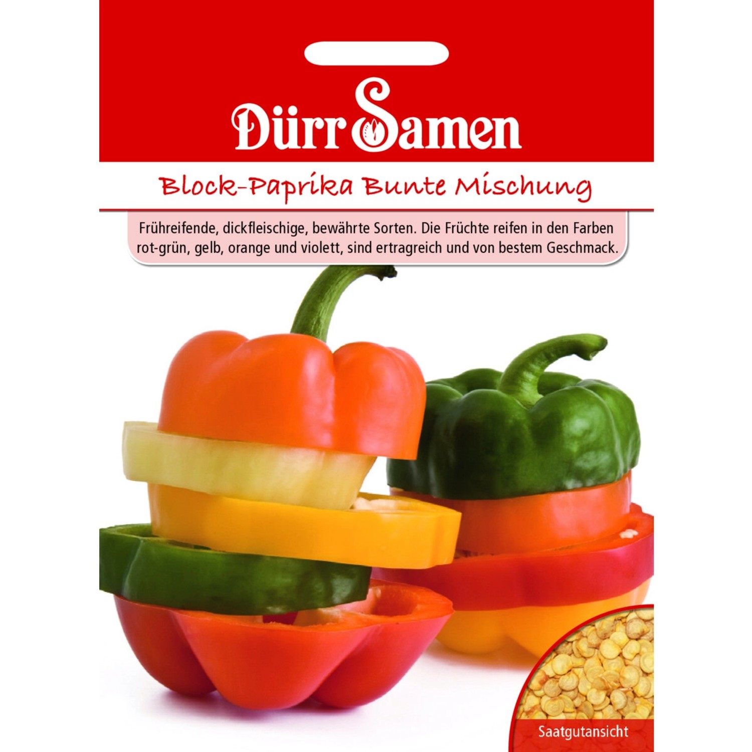 Dürr Samen Block-Paprika Bunte Mischung Saatgut günstig online kaufen