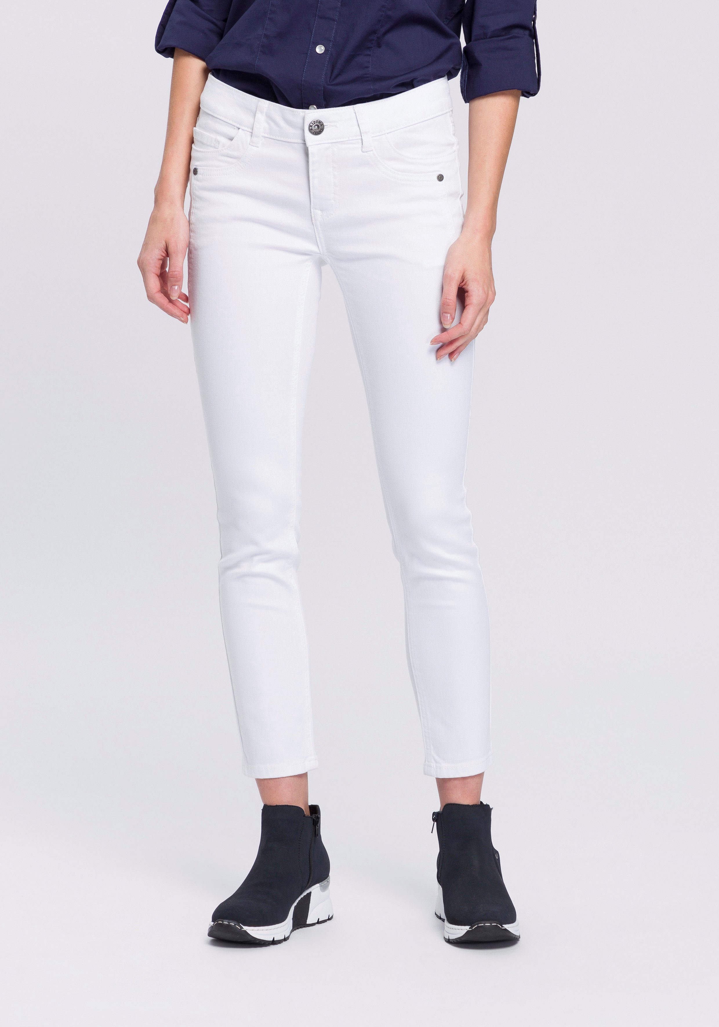 Arizona 7/8-Jeans mit Keileinsätzen extra-enger Schnitt, günstig online kaufen