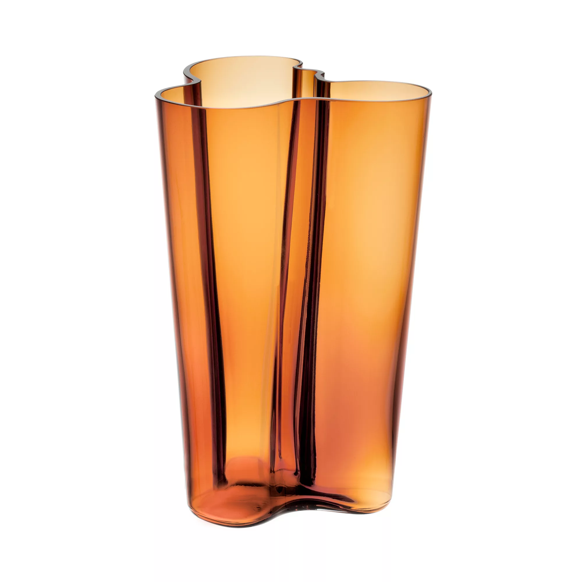 Vase Aalto glas orange / 17 x 17 x H 25 cm - Alvar Aalto, 1936 - Iittala - günstig online kaufen