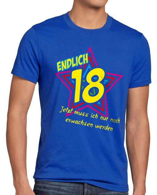 style3 T-Shirt Endlich 18 Jetzt noch erwachsen werden! Geburtstag Fun Funsh günstig online kaufen