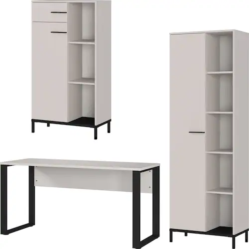 GERMANIA Büromöbel-Set "GW-Rovigo", (3 tlg.), Schreibtisch mit Knieblende, günstig online kaufen