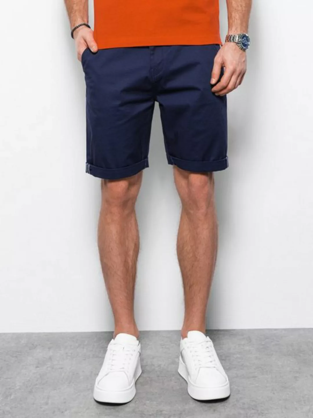 OMBRE Shorts Ombre Herren Chino-Shorts - navy blau V2 W243 S günstig online kaufen