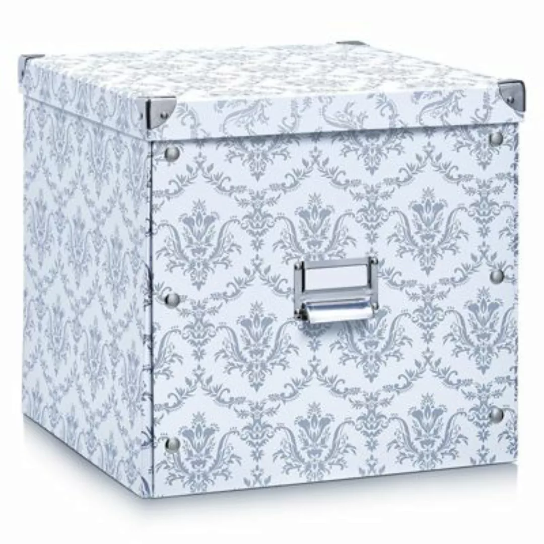 HTI-Living Aufbewahrungsbox Pappe, weiß Vintage 33,5 x 33 x 32 cm grau günstig online kaufen