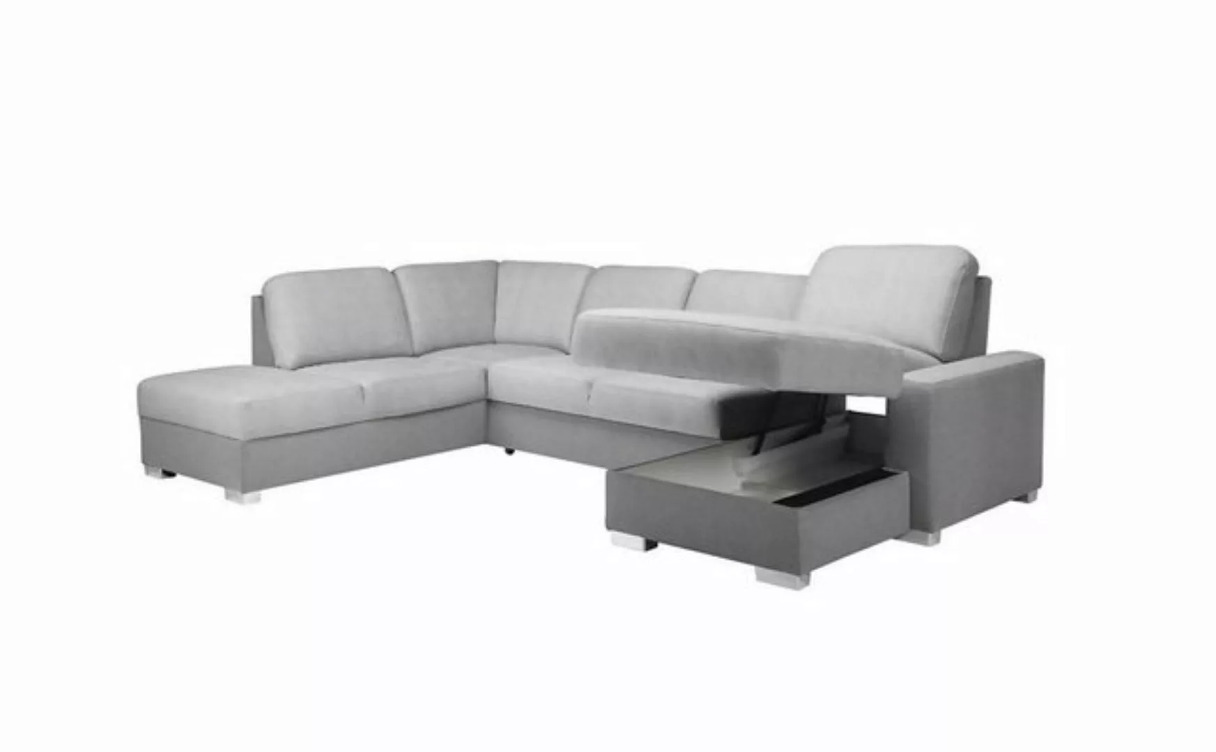 JVmoebel Ecksofa, Schlafsofa Wohnlandschaft U Form Stoff Textil Sofa Couch günstig online kaufen