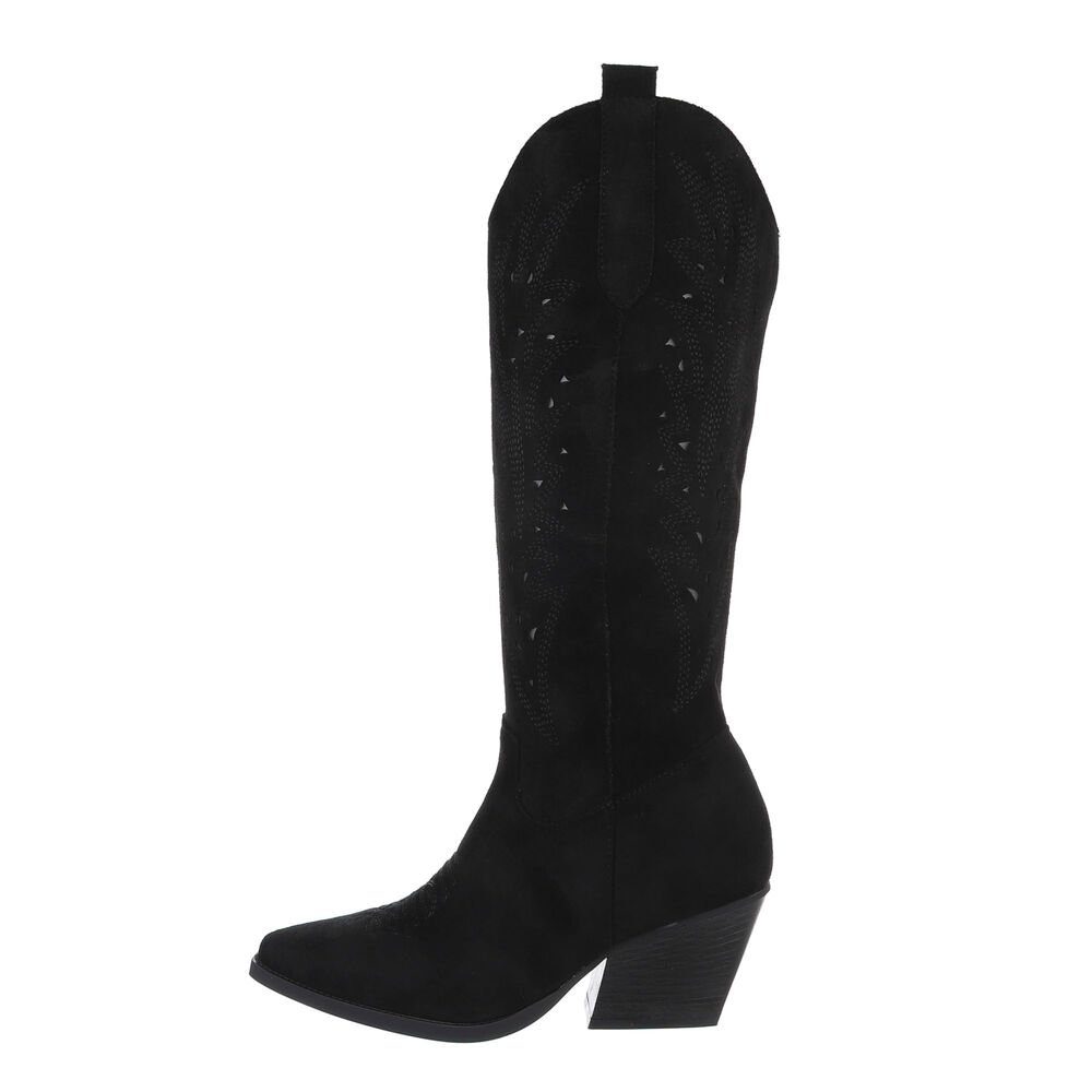 Ital-Design Stylische Damen Stiefel mit Cut-Out-Design günstig online kaufen