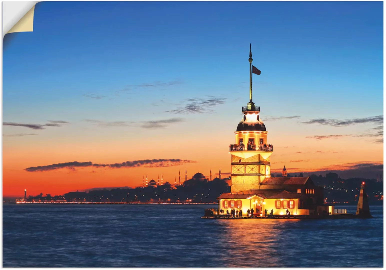 Artland Wandbild "Istanbul Leanderturm", Gebäude, (1 St.), als Leinwandbild günstig online kaufen