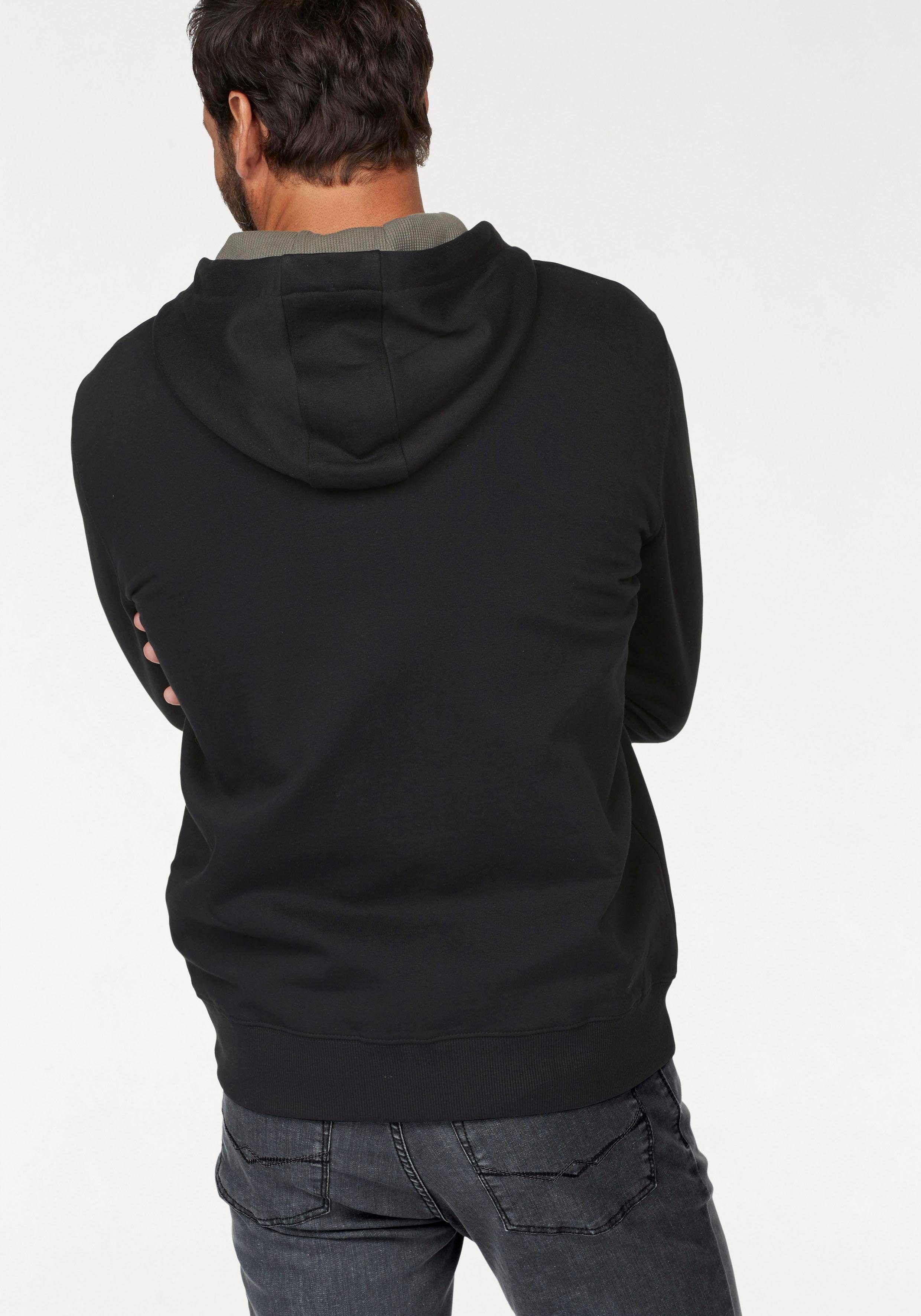 Mans World Kapuzensweatjacke, mit kontrastfarbigem Innenfutter günstig online kaufen