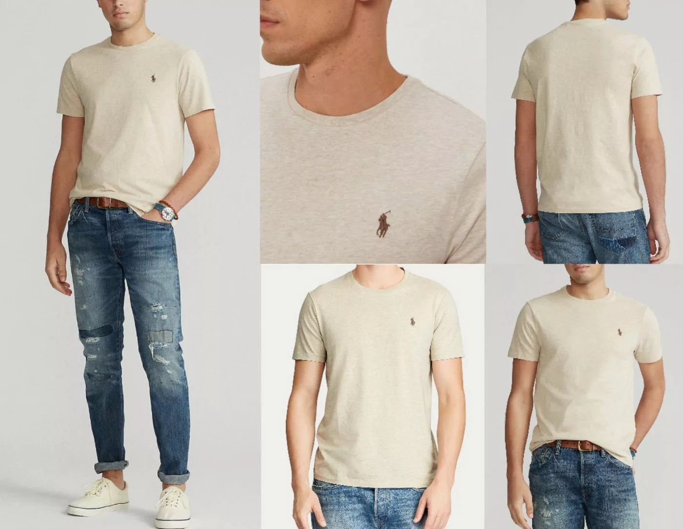 Ralph Lauren T-Shirt Polo Ralph Lauren Logo Pima Cotton T-Shirt Soft Shirt günstig online kaufen