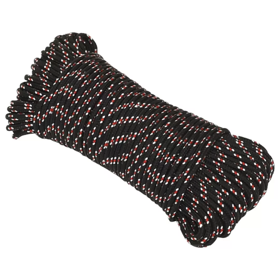 vidaXL Bootsseil Schwarz 3 mm 25 günstig online kaufen