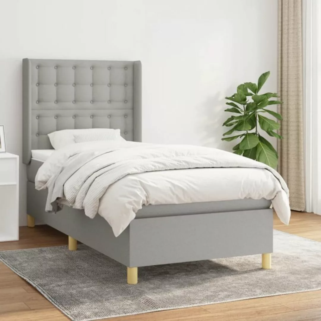 vidaXL Boxspringbett Bett Boxspringbett mit Matratze & Topper Stoff verschi günstig online kaufen