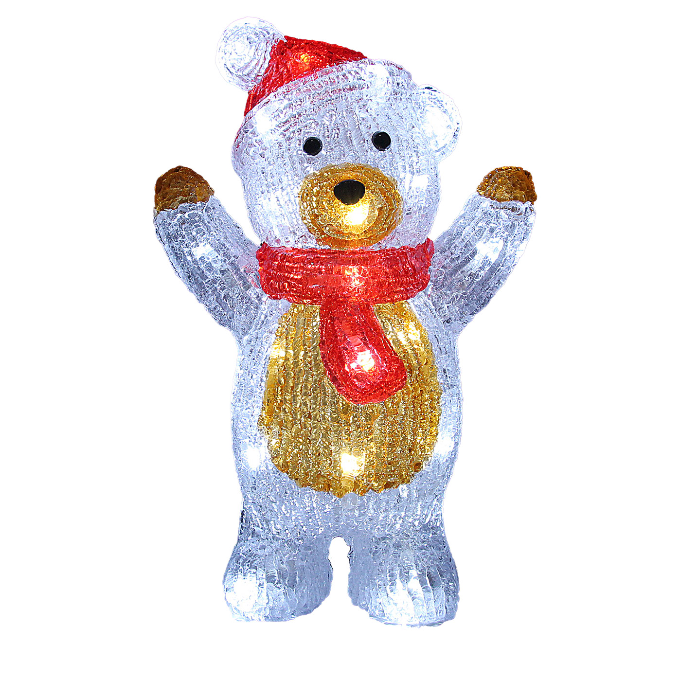 LED Acryl Figur Weihnachten Teddy stehend günstig online kaufen