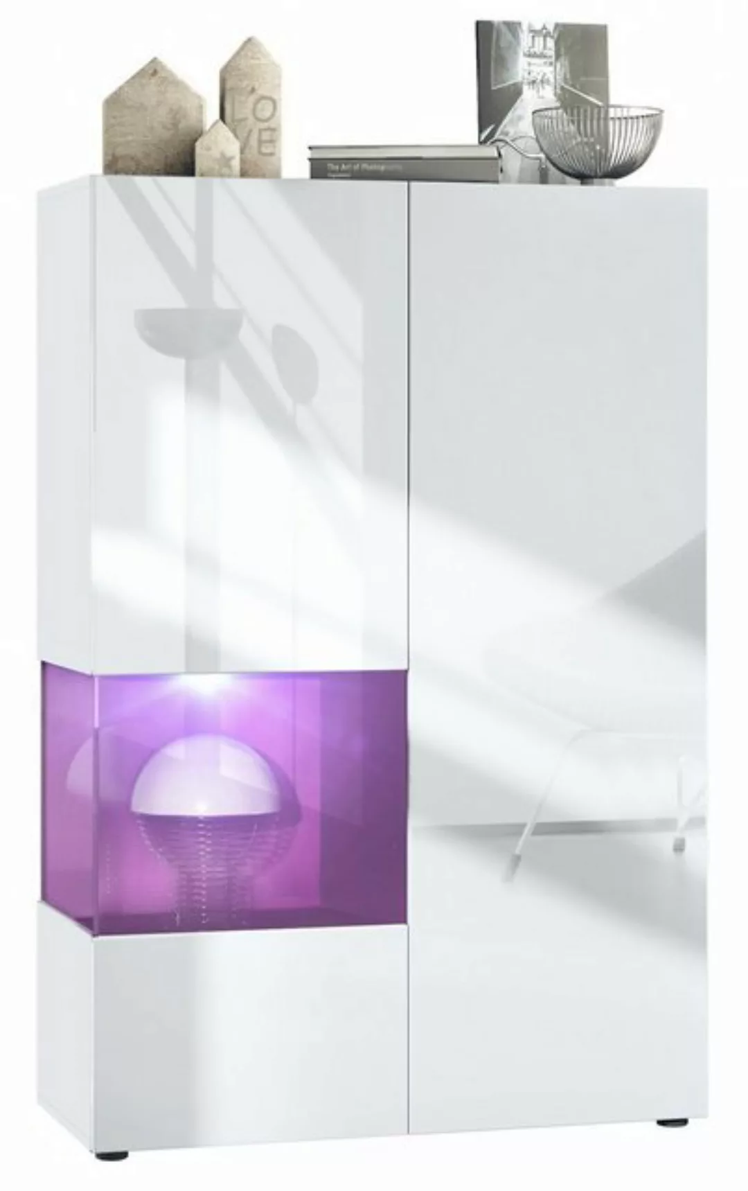 Vladon Standvitrine Morena V2 (Standvitrine, mit 2 Türen und Glaseinsatz in günstig online kaufen