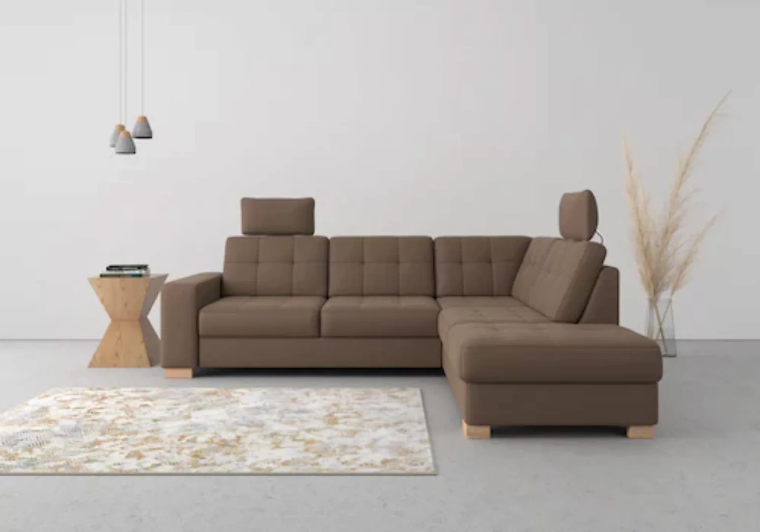 sit&more Ecksofa "Quincy L-Form", wahlweise mit Bettfunktion und Bettkasten günstig online kaufen