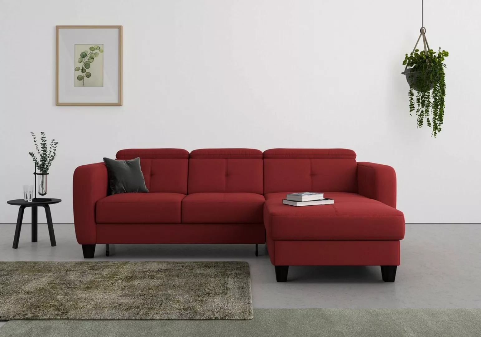 sit&more Ecksofa Belluci L-Form, inklusive Federkern, wahlweise mit Bettfun günstig online kaufen